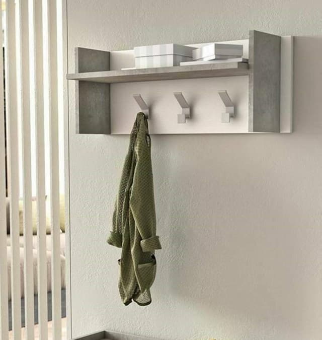 Dmora - Eingangsmöbel Narciso mit Kleiderbügel und 3 Haken 🧥🔑🇮🇹