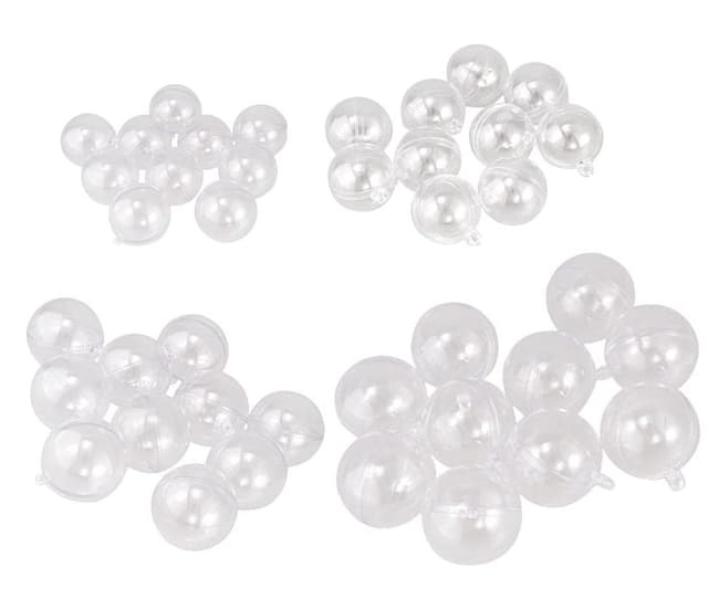 🎄 KAIAIWLUO Mini Weihnachtskugeln, 40 Stück Acrylkugeln zum Befüllen 🎁