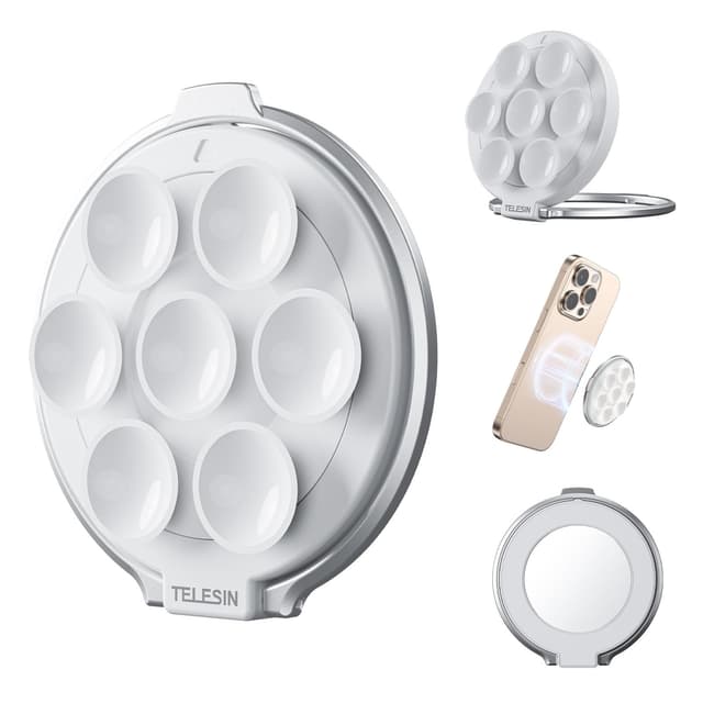 📱 TELESIN° Magnetischer Handy Saugnapf Halterung mit Kosmetikspiegel 🌟