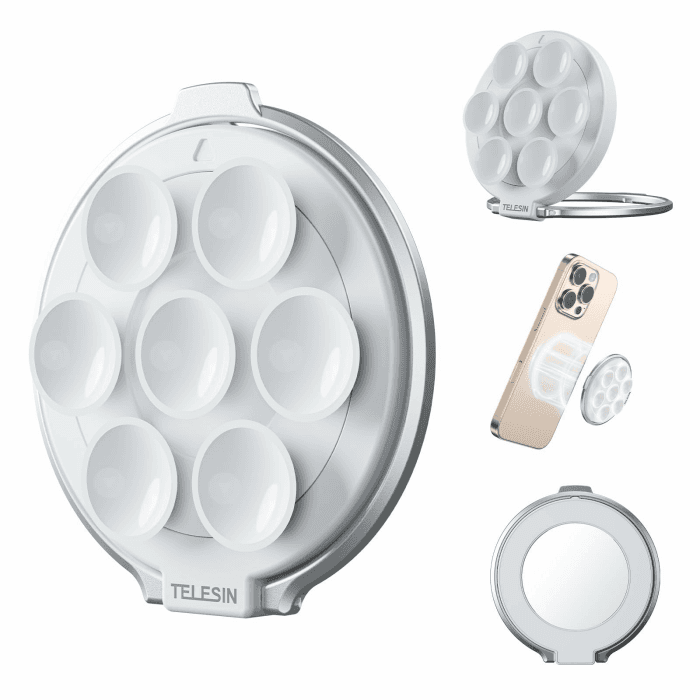 📱 TELESIN° Magnetischer Handy Saugnapf Halterung mit Kosmetikspiegel 🌟