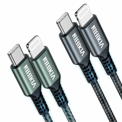 NIBIKIA USB C Lightning Kabel [2 Stück 2M] iPhone Ladekabel USB C MFi Zertifiziert ⚡️