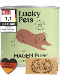 Premium Magenpulver 275g I Ulmenrinde für Hunde 🐶 I Made in Germany 🇩🇪 I Lucky Pets I TESTSIEGER