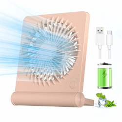 🌬️🌸 BIVBTP Kleiner Tischventilator, 2000mAh Tragbarer Wiederaufladbarer Ventilator - Deal