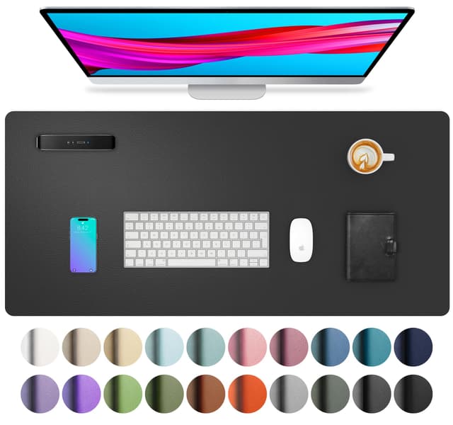 🌟 Aothia Schreibtischunterlage & Mauspad 🖱️ 80x40cm Schwarz 🖤