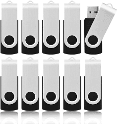 🌟 Mega Deal! Speicherstick USB 3.0 64GB 10er Pack - 360° Drehbar Design 🌈