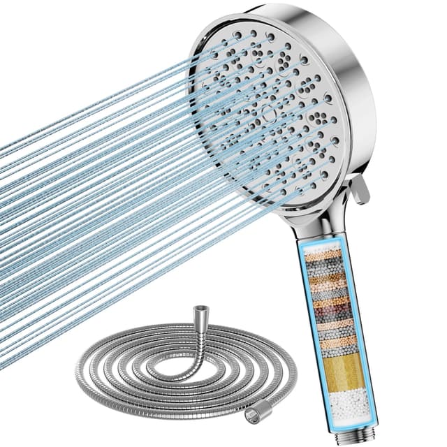 🚿 Cobbe Duschkopf mit Filter - Hochdruck Handbrause mit 6 Strahlarten