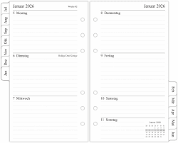 📅 Neuheit! Wochenplaner Einlage für Filofax Personal A6 | Jul 2025 - Jun 2026 🌟