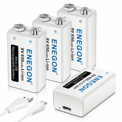 ENEGON Akku 9V USB Direct wiederaufladbar Lithium-Ionen 🔋🔌 2-in-1 Deal
