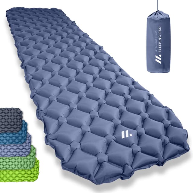 NORDMUT® Isomatte Ultraleicht [mit Reparaturset] - Aufblasbare Luftmatratze Camping 🏕️