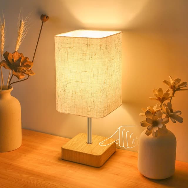 🌟 Jayencer Nachttischlampe Touch Dimmbar - Tischlampe Touchdimmer Glühbirne Drei Helligkeitsstufen