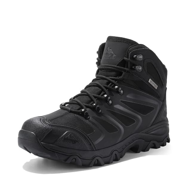 👞 NORTIV 8 Herren-Wanderstiefel, wasserdichte Outdoor-Trekkingstiefel 43 EU Alles Schwarz - Angebot!