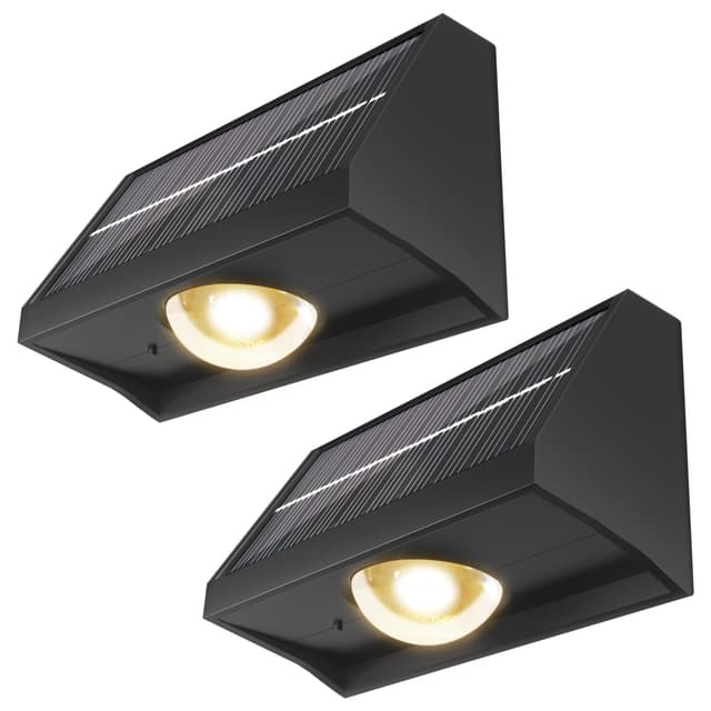 Bowfar Solarlampen für Außen Garten, 2 Stück Solar Wandleuchte 🌞🌿