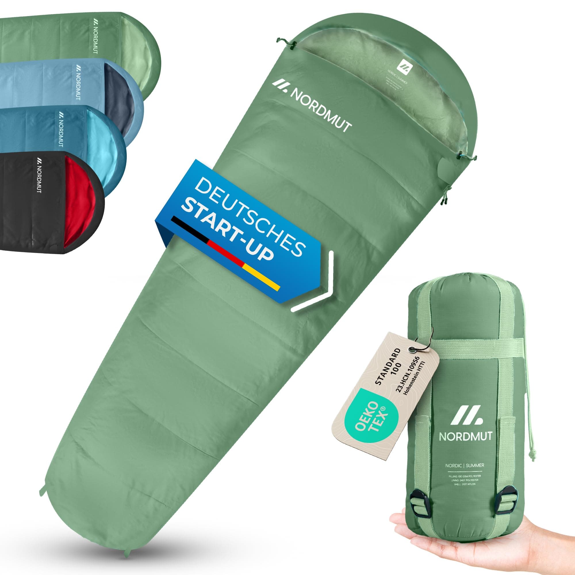 NORDMUT® Schlafsack Erwachsene - Ultraleicht & kompakt 🌿