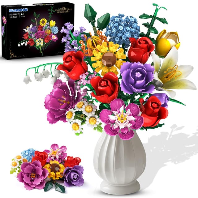PLAXSOON Blumen Bauspielzeug für Erwachsene 🌹🏵️🌻