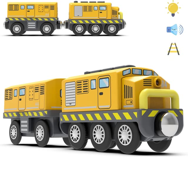🚂 TOPLIVING Batteriebetriebenes Zugset für Holzeisenbahnschienen 🚆