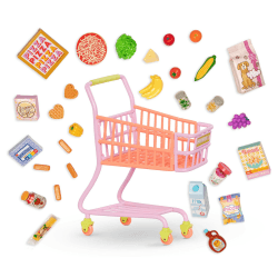 Glänzende Einkaufsfreude für Kinder 🎉🛒 | 30-tlg. Zubehör-Set für Puppen | Spielzeug für Kinder ab 3 Jahren