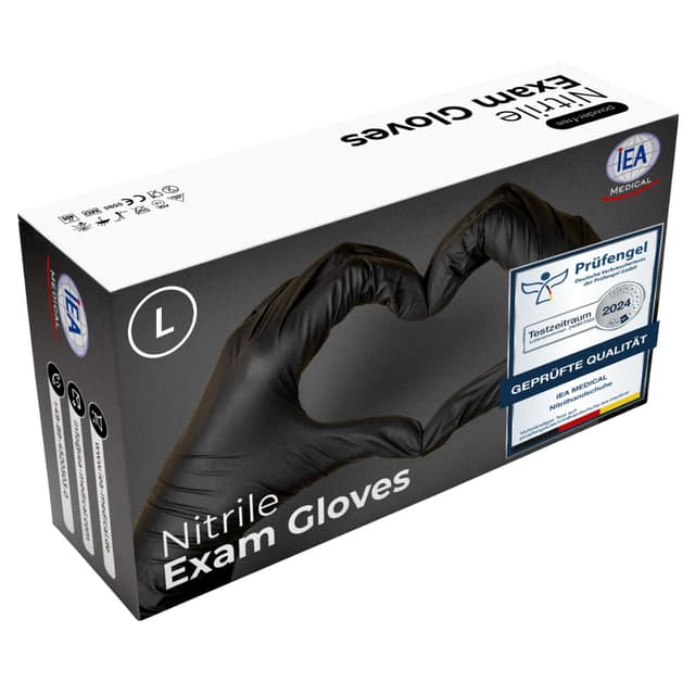 IEA Medical Nitrilhandschuhe L Schwarz 100 Stück 👐🛡️