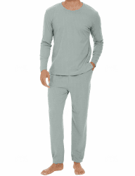 🌙 HANERDUN Herren Schlafanzug Set - Weich und Warm 🌟