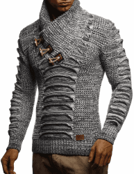 Leif Nelson Herren Strickjacke mit Knöpfen in Regular Fit 3XL Mehrfarbig 👔👖