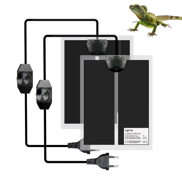 LERWAY Reptil Heizmatte, 2PCS Terrarium Heizmatte 🦎🐢🐸🐍🕷