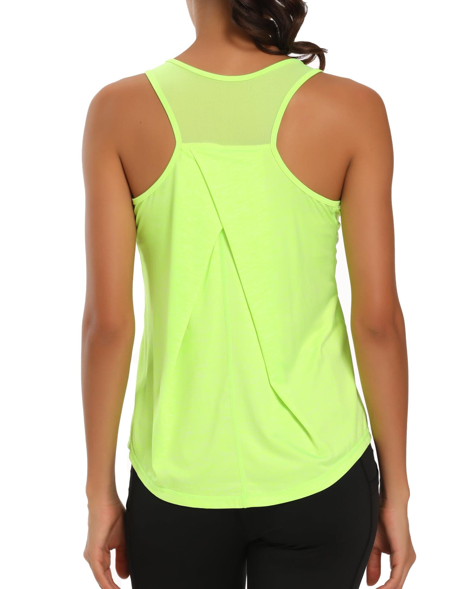 🌟 Dawnrole Damen Sport Tank Top Ärmelloses Leichte Fitness Top Yoga Oberteile Gelb M 🌟