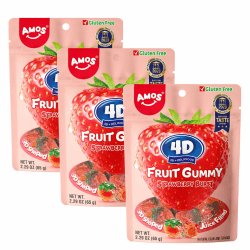 Angebot: Amos 4D Fruchtgummi Mit Erdbeeren 🍓🍬