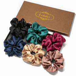 (6 Stück) Lolalet Haargummis Seide Scrunchies Satin für Damen 😍