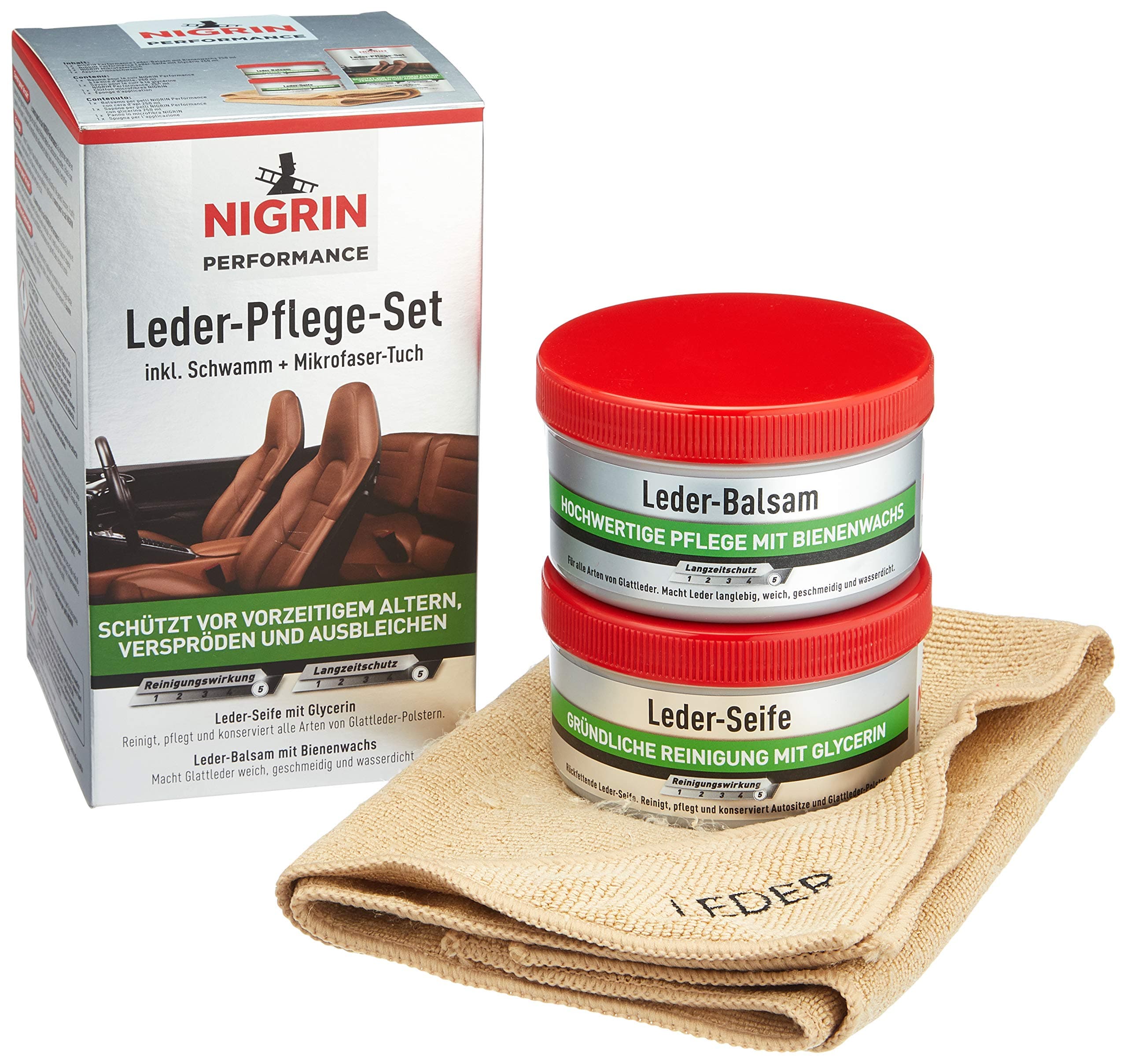🌟 Angebot: NIGRIN Performance Leder-Pflege-Set 2x250ml 🌟