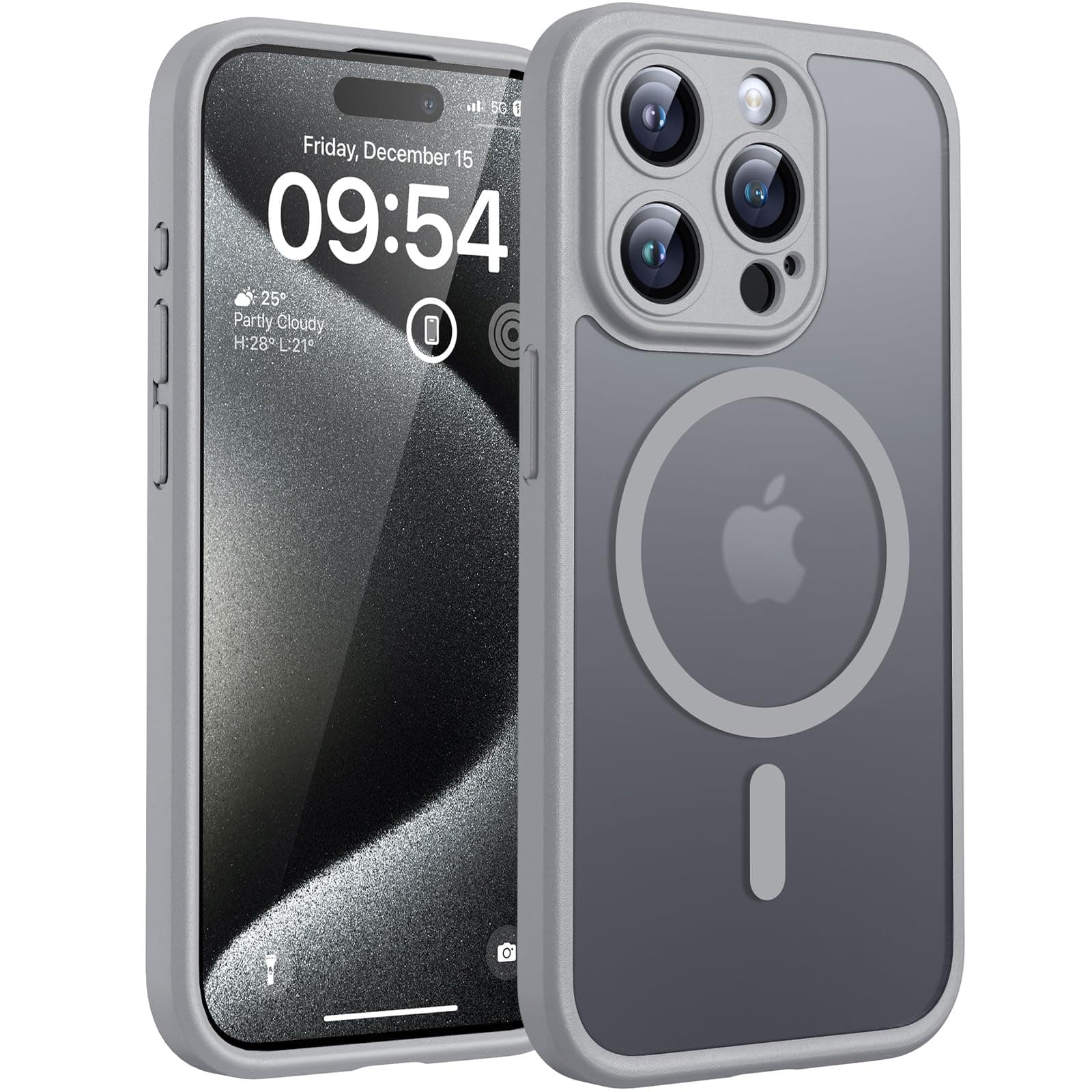TOCOL iPhone 15 Pro Max Hülle für Magsafe 📱🔒 - Grau iPhone 15 Pro Max