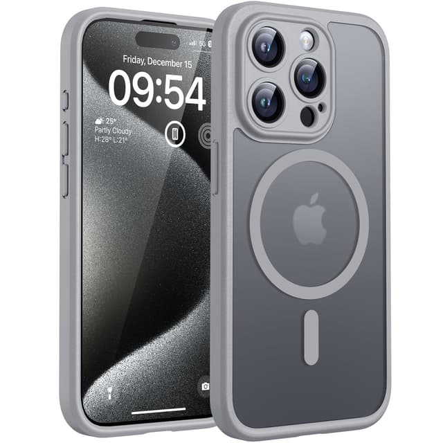 TOCOL iPhone 15 Pro Max Hülle für Magsafe 📱🔒 - Grau iPhone 15 Pro Max