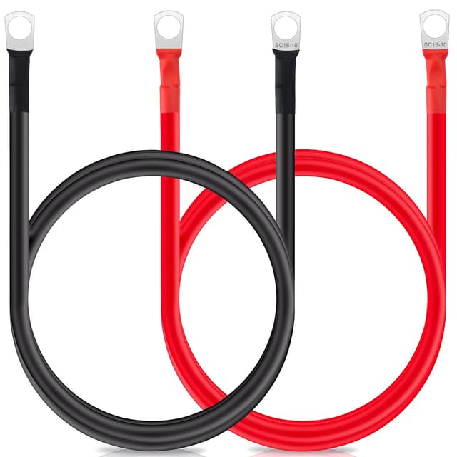 🔋 Bolatus 2 Stück Batteriekabel 1M 5WAG/16mm² 12V Auto Batterie-Kabel 🔌