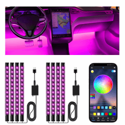 🎁 Winzwon Vatertagsgeschenk für Papa: LED Innenbeleuchtung Auto Zubehör 🚗💡