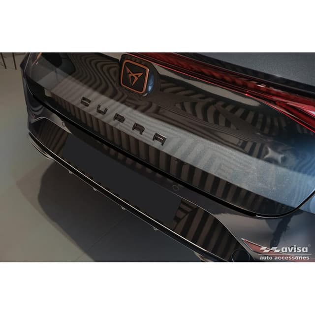 🔥 Angebot! Avisa Matt-Schwarz Edelstahl Heckstoßstangenschutz für Seat Leon Sportstourer inkl. FR / Cupra Leon Sportstourer 2020-2024 & Facelift 2024- 'Ribs', Mattschwarz