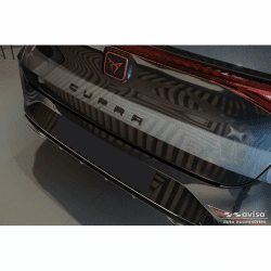 🔥 Angebot! Avisa Matt-Schwarz Edelstahl Heckstoßstangenschutz für Seat Leon Sportstourer inkl. FR / Cupra Leon Sportstourer 2020-2024 & Facelift 2024- 'Ribs', Mattschwarz