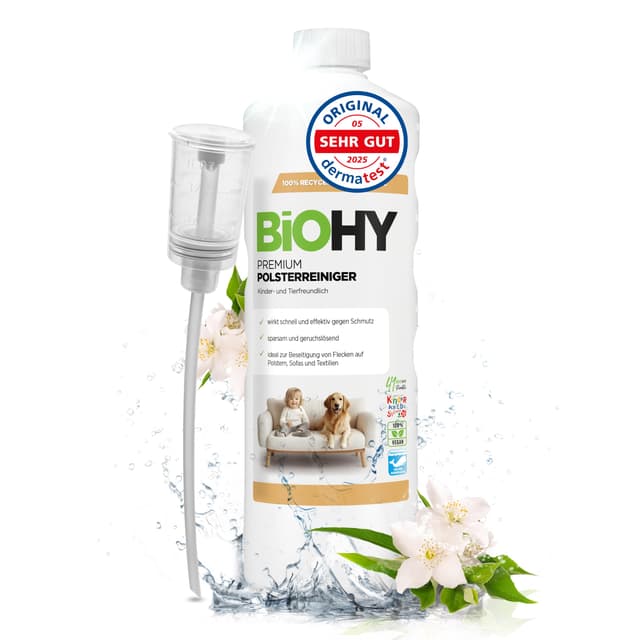 Angebot: BiOHY Premium Polsterreiniger (1l Flasche) + Dosierer 🌱