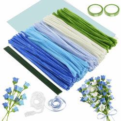 🌺🌼 Joyblossom 300 Stück Pfeifenputzer Blumen Set zum Basteln 🎁