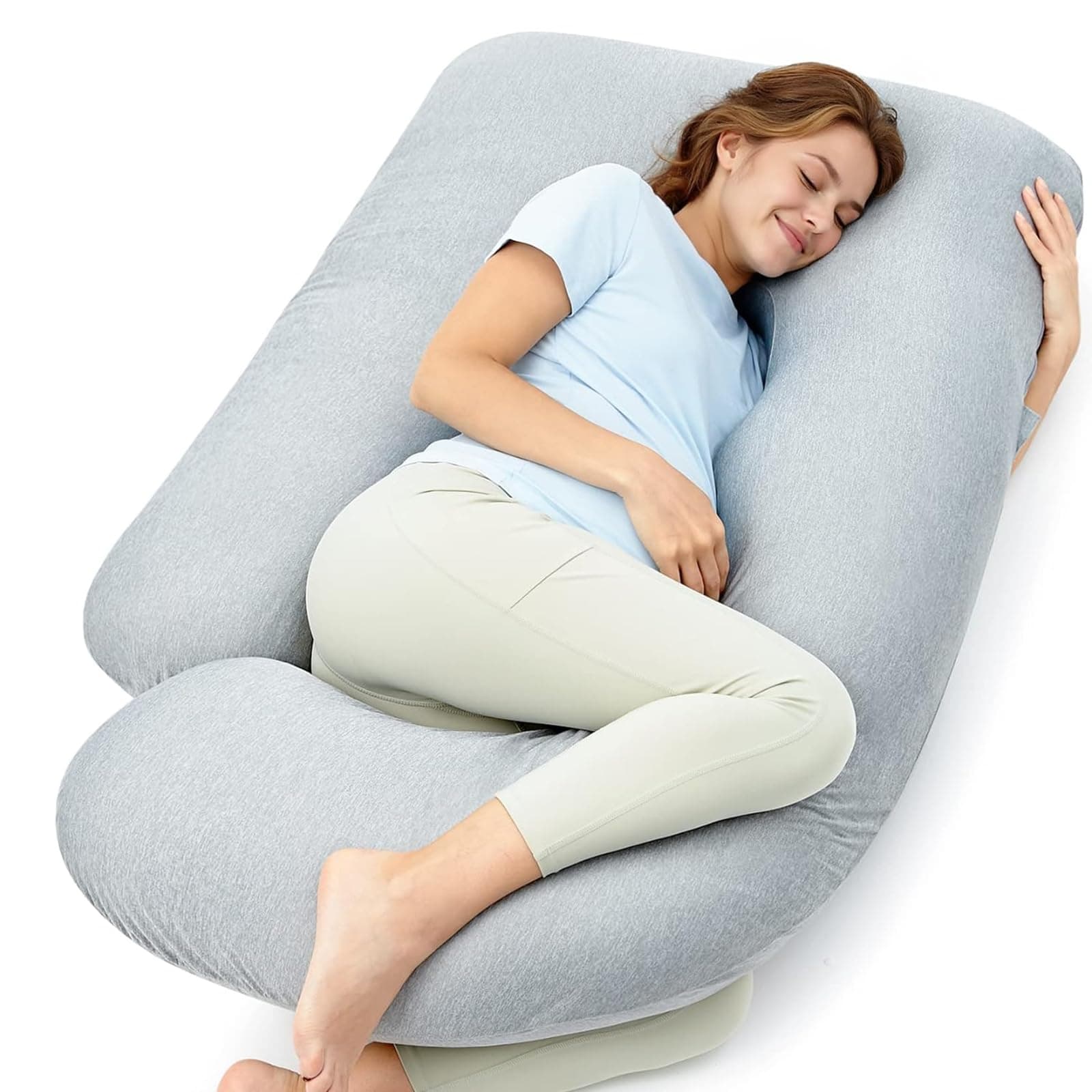 momcozy Schwangerschaftskissen mit Kühleffekt - U-förmiges Kühlgewebe