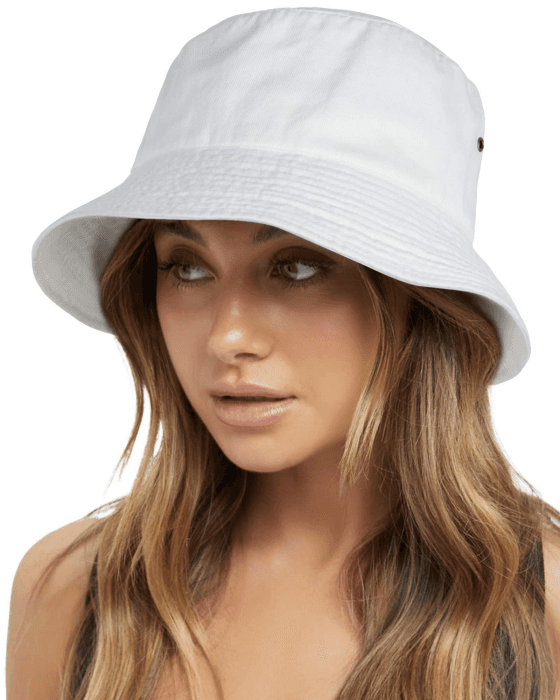 FURTALK Unisex Fischerhut Baumwolle Bucket Hat Verstellbare Sonnenhut für Damen und Herren Weiß M-L 🎩🌞