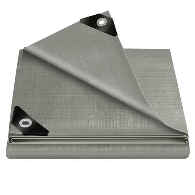 WOLTU Abdeckplane 4x4m wasserdicht, 280 g/m² PE Schutzplane mit Ösen
