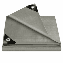 WOLTU Abdeckplane 4x4m wasserdicht, 280 g/m² PE Schutzplane mit Ösen