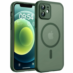 TOCOL iPhone 12 Hülle für Magsafe 📱🔒 Stoßfest und Kratzfest in Alpengrün