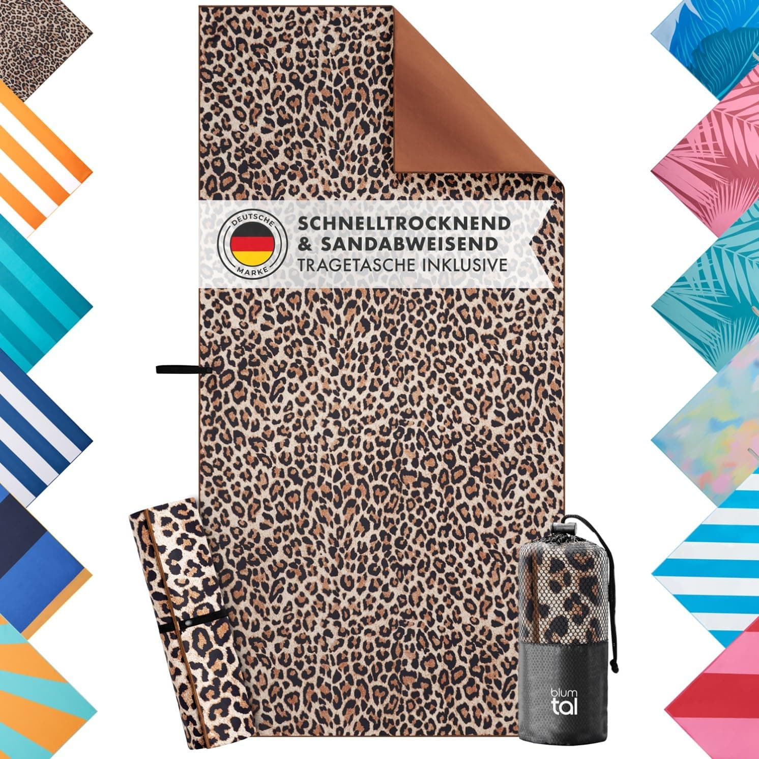 Blumtal Strandtuch XXL Mikrofaser Leopard 🏖️