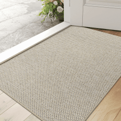 🌟 DEXI Schmutzfangmatte Innen 61 x 92 cm 🌈 Rutschfest Fußmatte waschbar 🌿 Beige Beige 61 x 92 cm