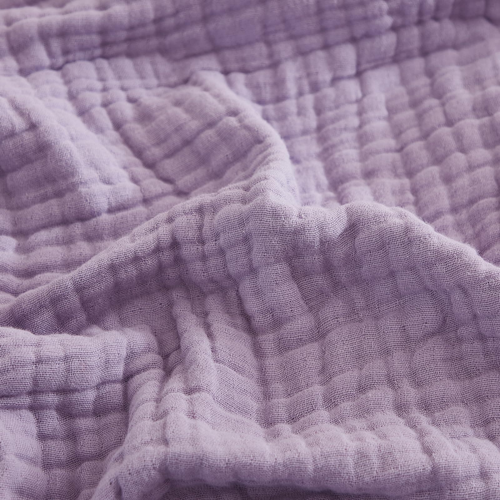 🌟 EMME Baumwolldecke 100% Musselin Decke Erwachsene 🌙 152 x 203 cm Sofadecken Atmungsaktive Weiche Decke Alle Jahreszeiten Vorgewaschen Couch Decken Baumwolle Tagesdecke, Lila 150 x 200 cm 08-lila