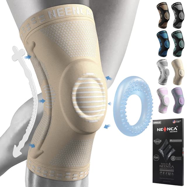 NEENCA Kniestütze mit Patella Gel Pads & Feder Seitenstabilisatoren