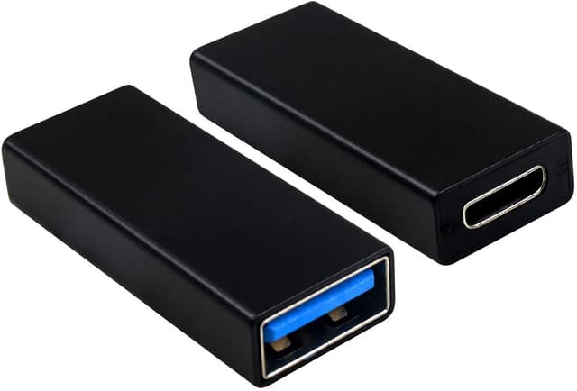 🔌 Duttek USB C auf USB Adapter 2 Stück, USB C auf USB 3.0 Adapter USB 3.1 USB 3.0 Buchse auf USB C Buchse Adapter Anschluss kompatibel mit iPhone 11, Google Pixel, Huawei, Moto (schwarz) - Angebot