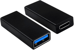 🔌 Duttek USB C auf USB Adapter 2 Stück, USB C auf USB 3.0 Adapter USB 3.1 USB 3.0 Buchse auf USB C Buchse Adapter Anschluss kompatibel mit iPhone 11, Google Pixel, Huawei, Moto (schwarz) - Angebot