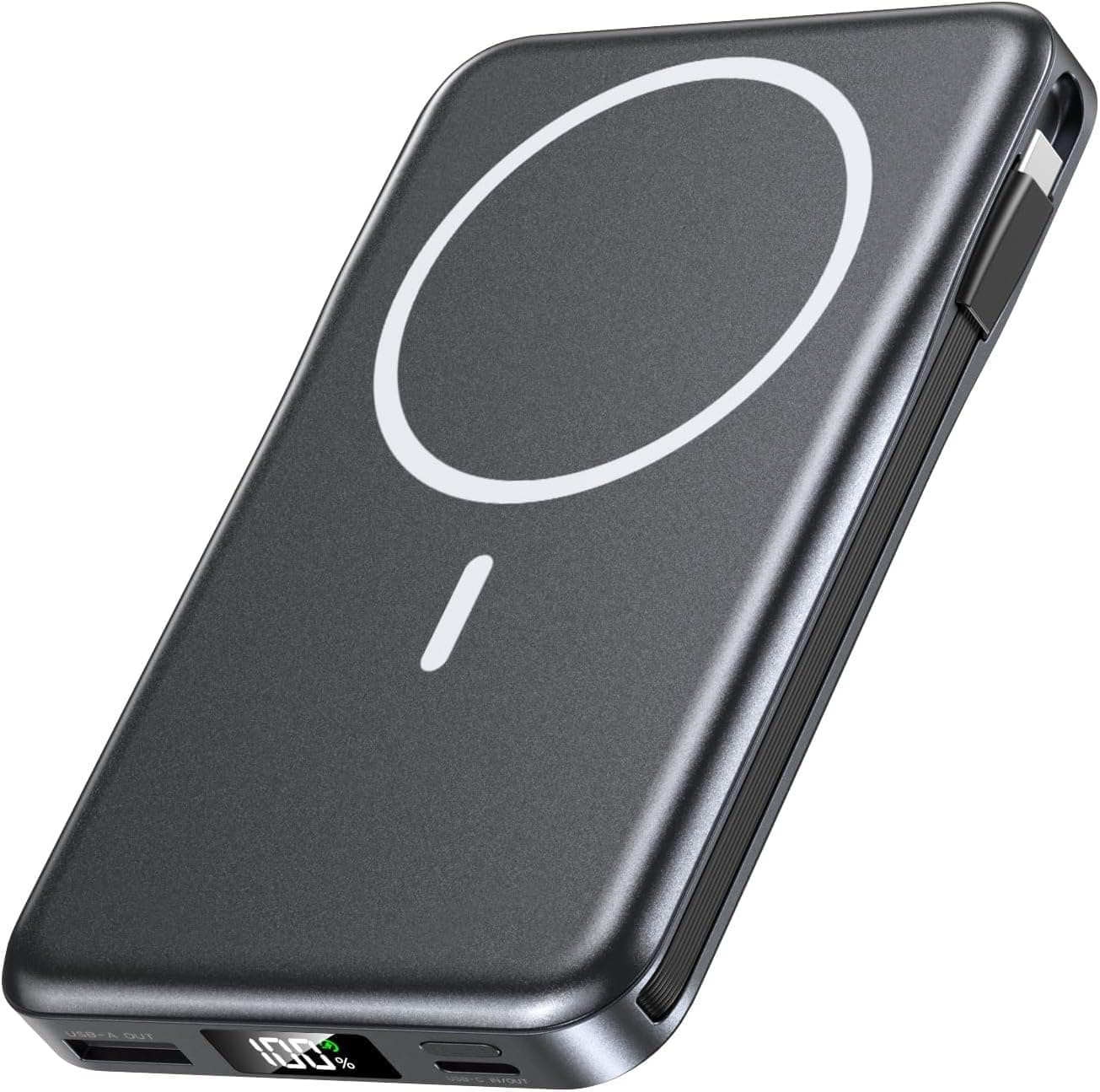 🔋📱 Magnetische Powerbank 10000mAh für iPhone 12-16 Serie - Schwarz