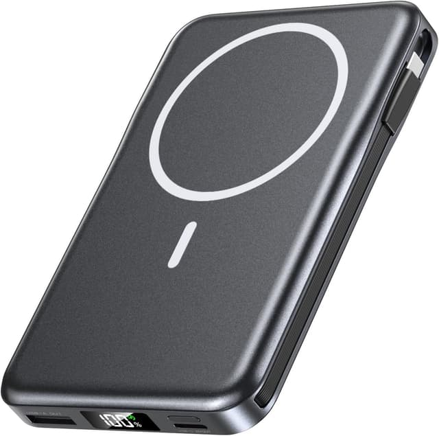 🔋📱 Magnetische Powerbank 10000mAh für iPhone 12-16 Serie - Schwarz