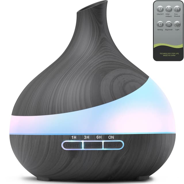 500 ML Aroma Diffuser mit Fernbedienung und 14 Farben LED - Upgrade für große Räume 🌿🌈